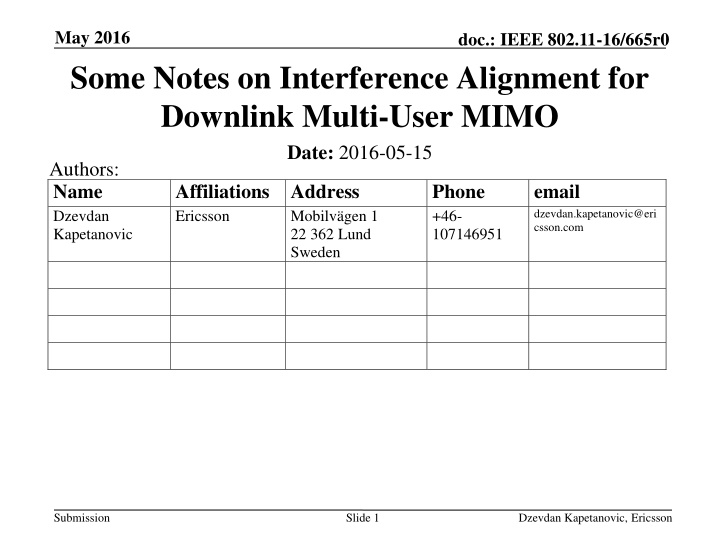 Enhancing DL MU-MIMO with Improved Precoding Techniques