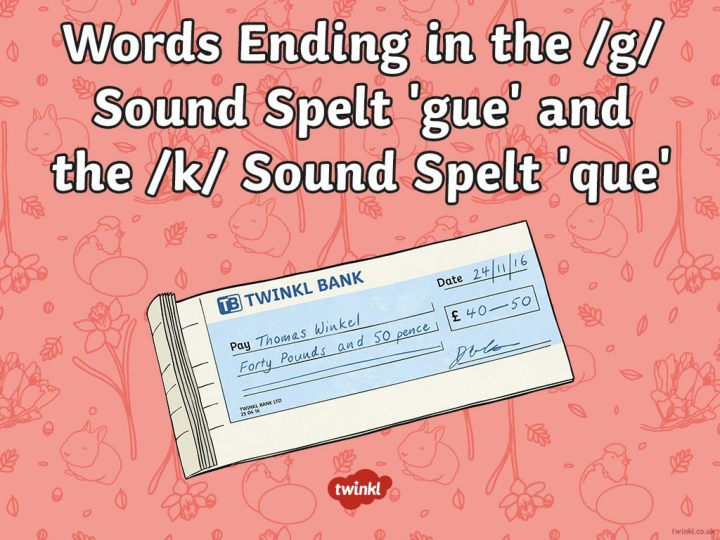 Fun Spelling Words with Two-Letter Patterns Ending in -que
