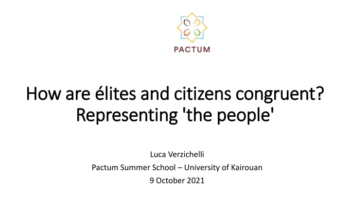 The Congruence between Elites and Citizens in Representation