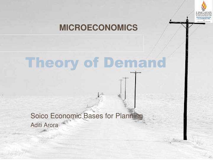 Theory of Demand in Microeconomics