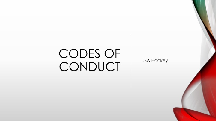 USA Hockey Codes of Conduct and Points of Emphasis