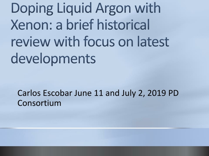 Advancements in Doping Liquid Argon with Xenon: Historical Overview