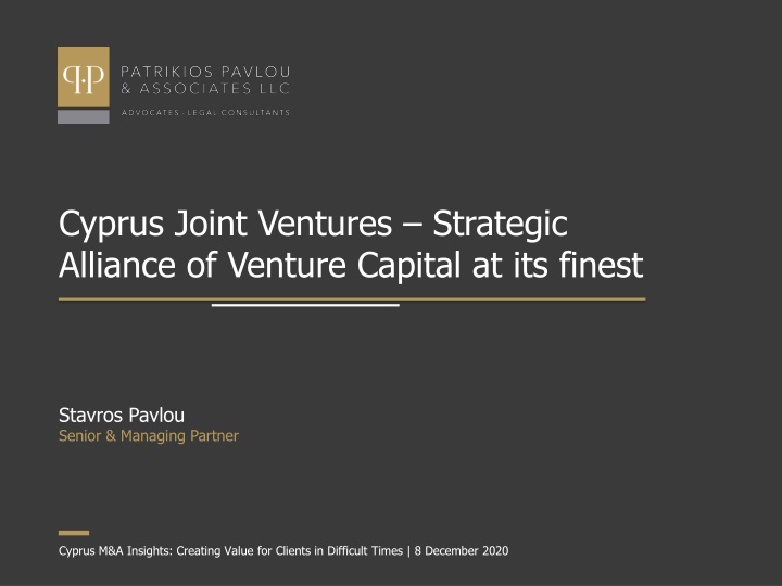 Joint Ventures and Strategic Alliances in Cyprus