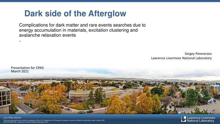 Dark Side of the Afterglow: Complications in Dark Matter and Rare Events Searches