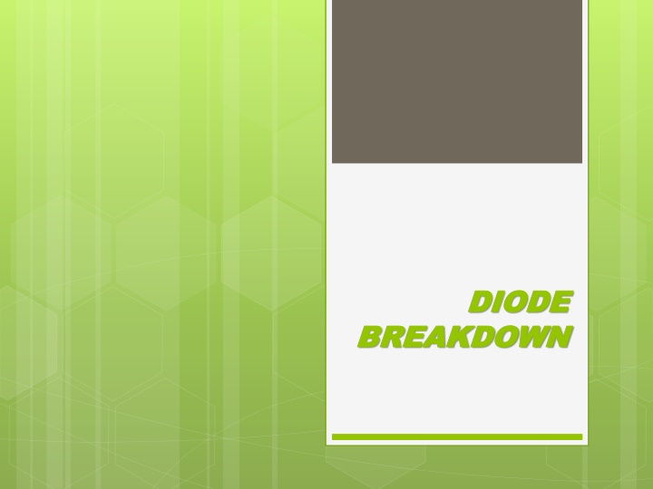 Zener Diodes and Breakdown Characteristics