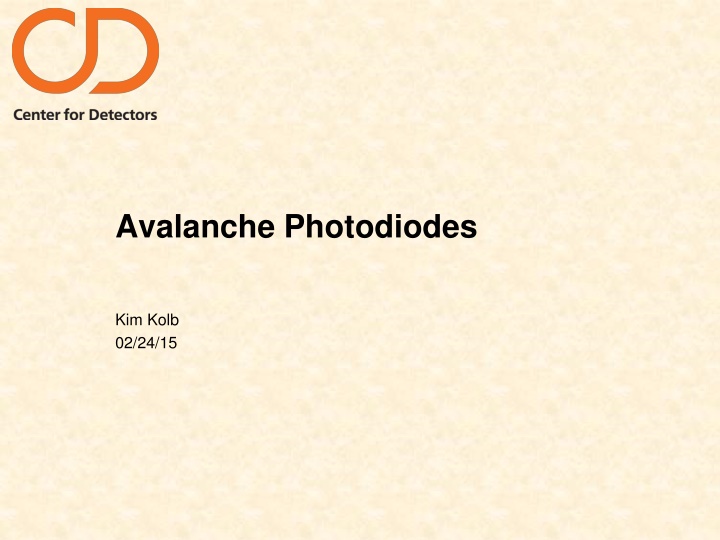 Avalanche Photodiodes: Principles and Applications