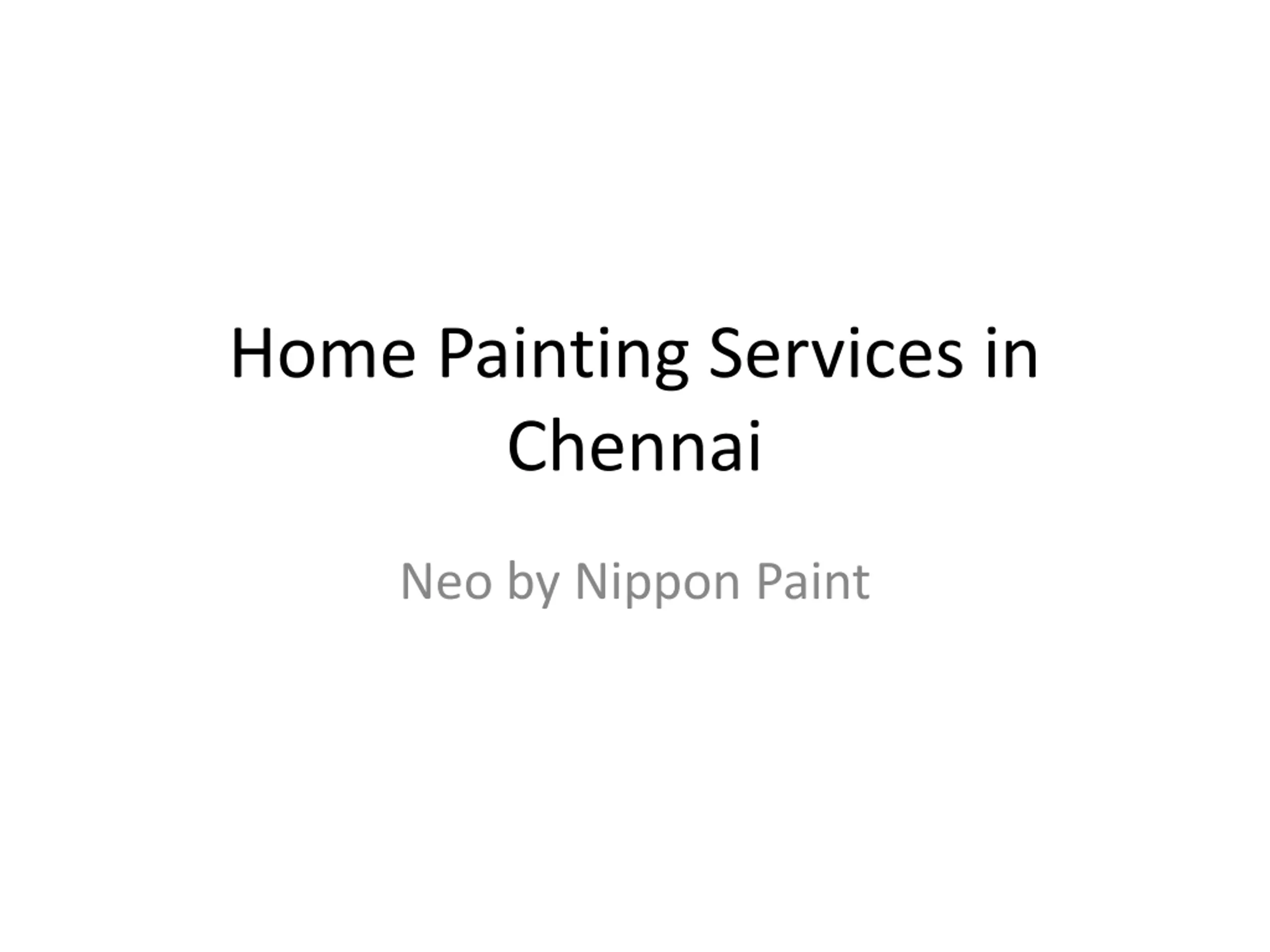 Home Painting Services in Chennai