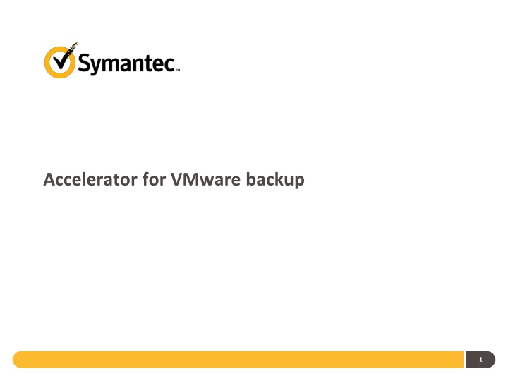 Accelerator for VMware Backup Solutions