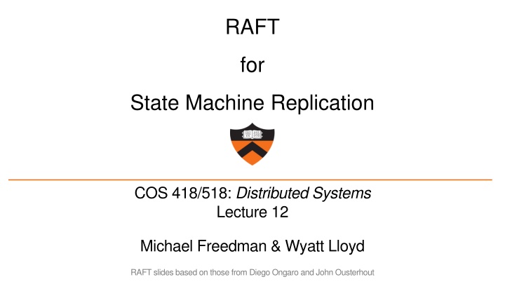 Raft Consensus Algorithm Overview for Replicated State Machines