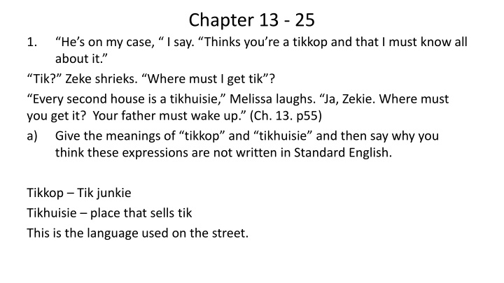 Zeke's Situation in Chapter 13 of the Story
