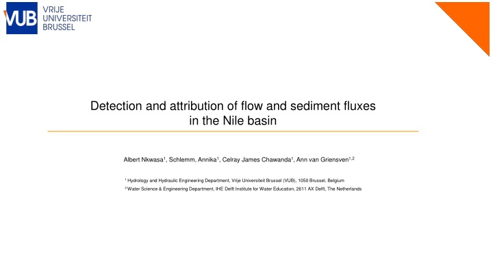 Detection and Attribution of Flow and Sediment Fluxes in the Nile Basin