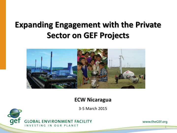 Enhancing Private Sector Engagement in GEF Projects Towards Sustainable Development