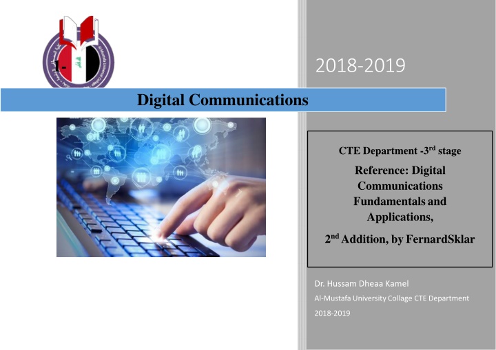 Digital Communications Fundamentals and Applications in CTE Department 2018-2019