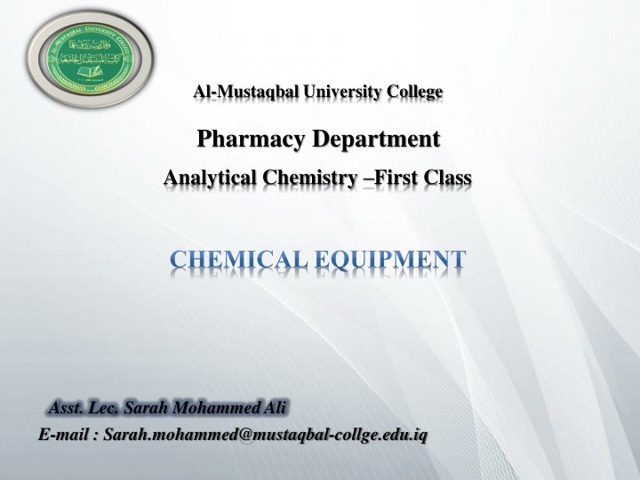 Common Laboratory Equipment and Their Uses in Analytical Chemistry