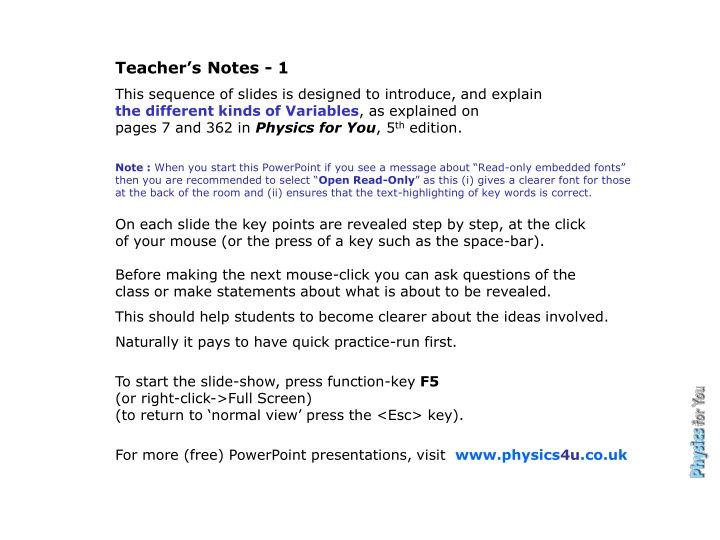 Variables in Physics: A Comprehensive Guide