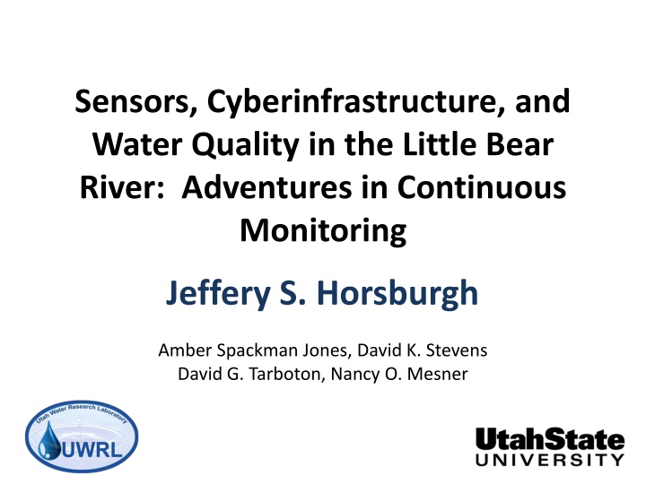 Continuous Monitoring of Water Quality in Little Bear River