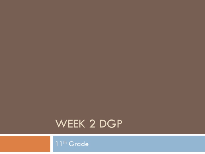Grammar Review Week for 11th Grade Students