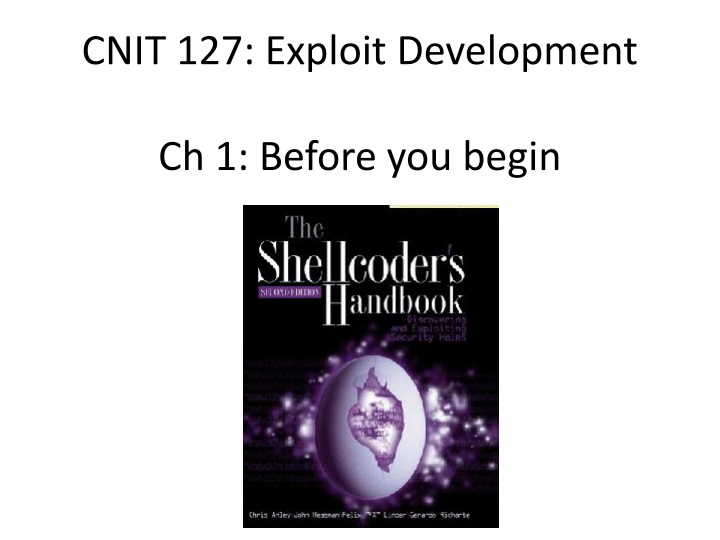 Exploit Development Fundamentals
