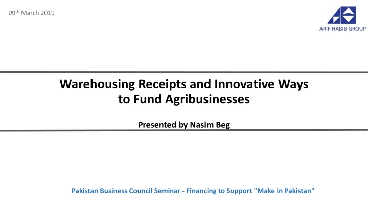 Revolutionizing Agricultural Finance Through Collateral Management Companies and Trading Arrangements