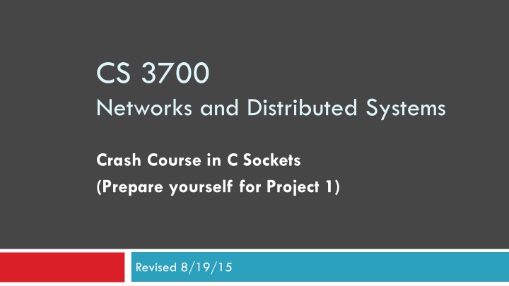 Introduction to C Socket Programming for Networks and Distributed Systems