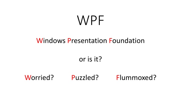 Accessibility and Advancements in APL Development with WPF