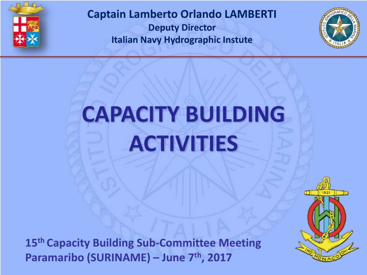 Italian Navy Hydrographic Institute's Capacity Building Activities