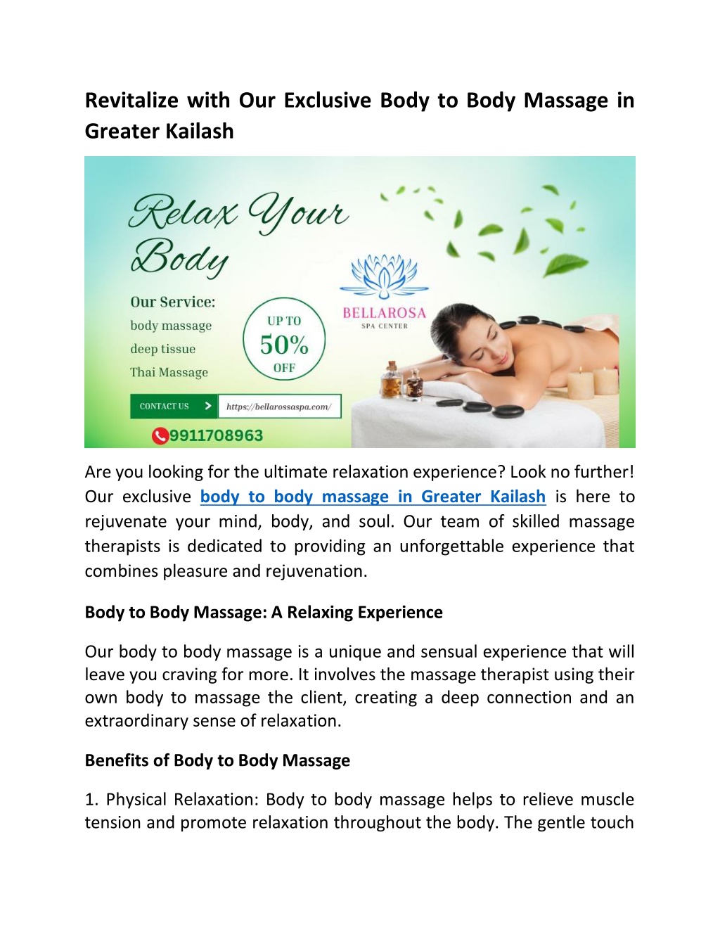 revitalize with our exclusive body to body l.w