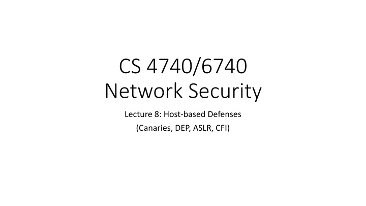 Protective Measures Against Stack Overflows