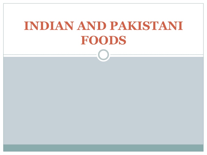Traditional Food Practices and Beliefs in India, Pakistan, and Bangladesh