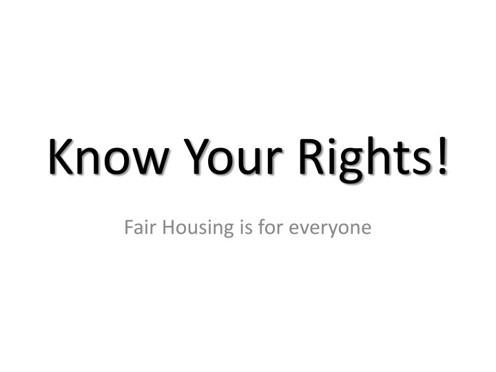 Fair Housing Rights: Guide to Avoid Discrimination in Rental Housing