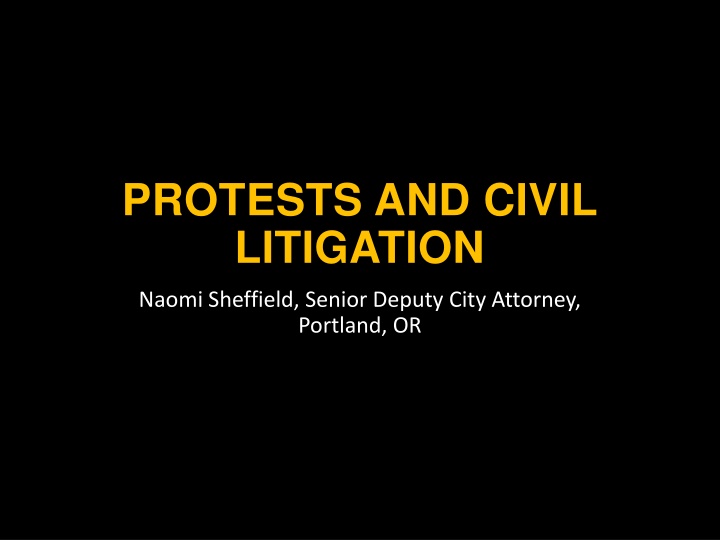 Challenges in Managing Protests and Civil Litigation