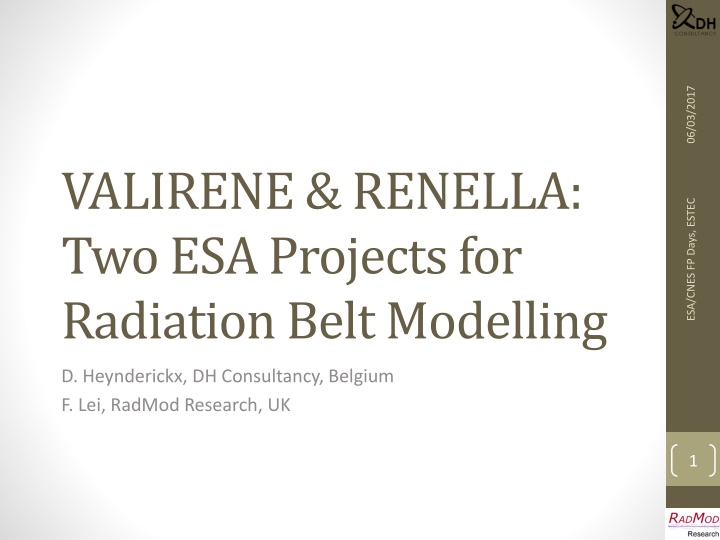 ESA Projects for Radiation Belt Modeling: VALIRENE and RENELLA