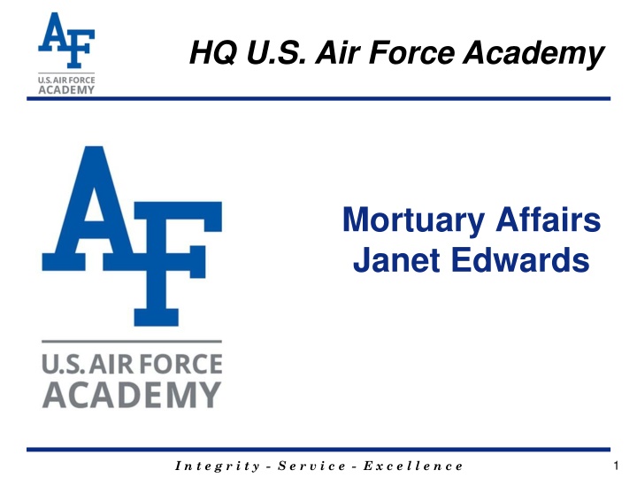 U.S. Air Force Academy Mortuary Affairs Information