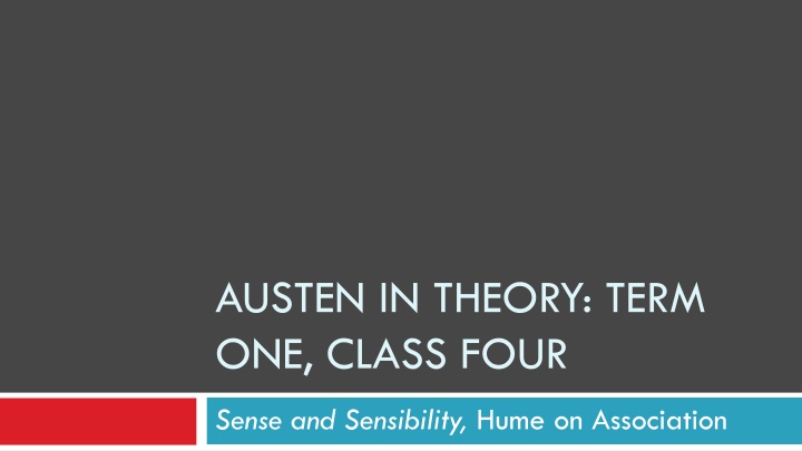 Sense and Sensibility: Hume's Theory of Association
