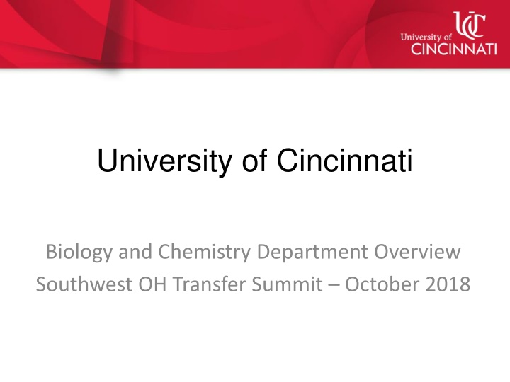 Biology and Chemistry Department at University of Cincinnati