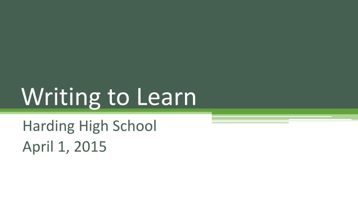 Enhancing Learning with Writing to Learn Strategy