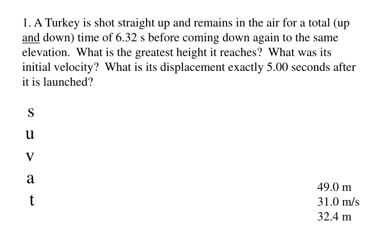 Physics Problems on Projectile Motion