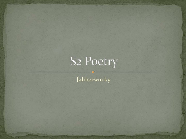 Techniques in Jabberwocky Poetry Lesson