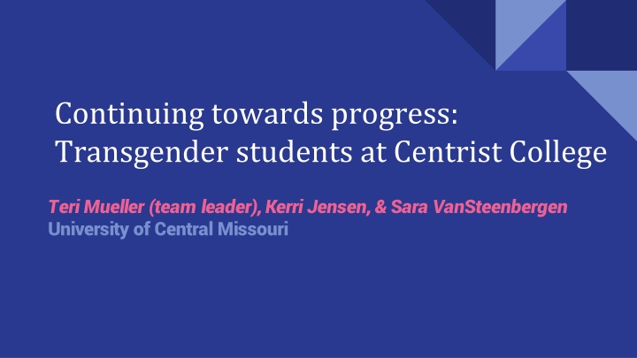 Challenges Faced by Transgender Students in Higher Education