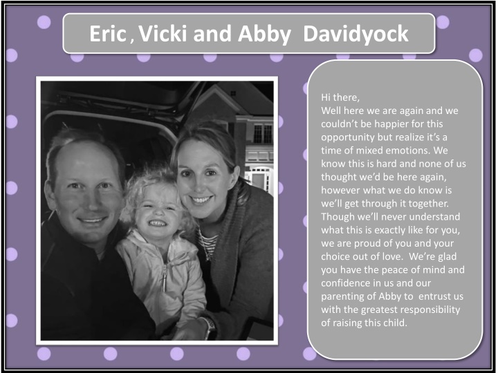 Eric, Vicki, and Abby Davidyock - A Thankful Profile