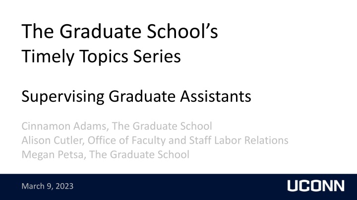 Supervising Graduate Assistants: A Comprehensive Guide