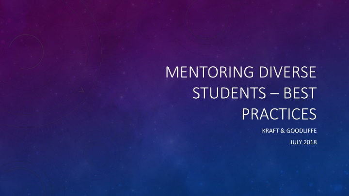 Mentoring Diverse Students: Best Practices and Challenges