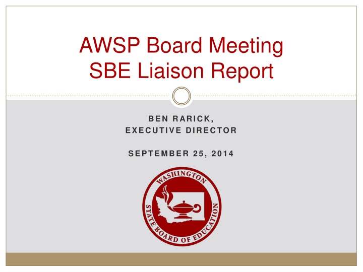 Public Education Initiatives in Washington State Board of Education