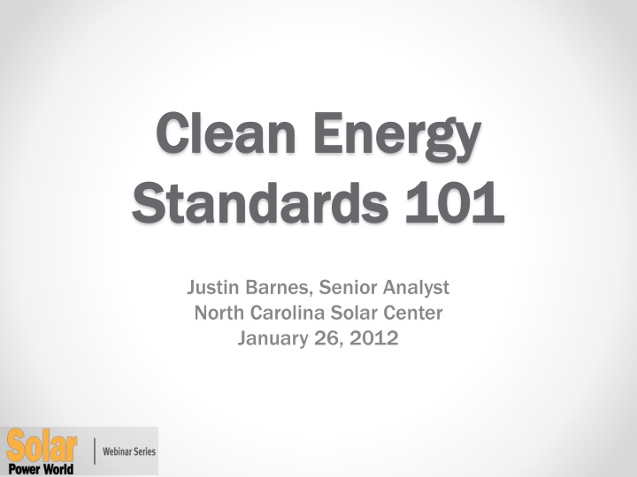 Clean Energy Standards and SRECs in State Policies