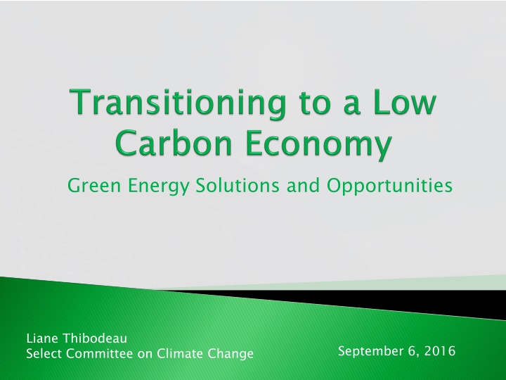 Green Energy Solutions and Opportunities in Climate Change Discussion