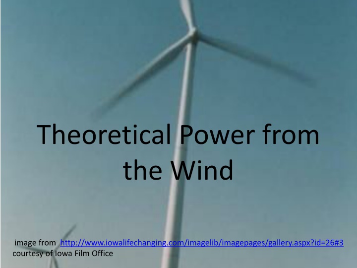 Wind Power Generation Principles