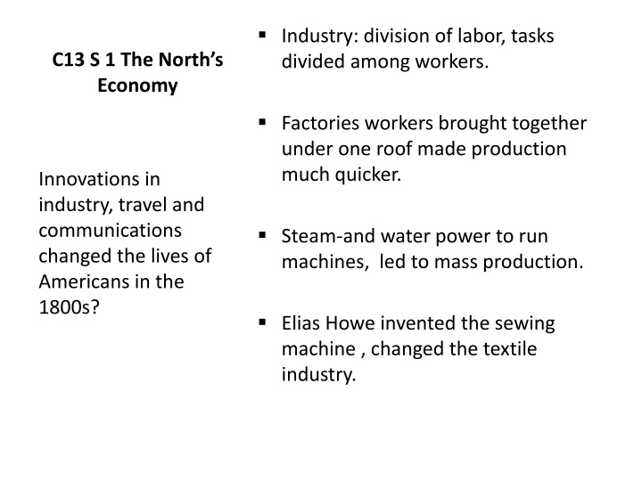 Transformation of American Economy in the 1800s