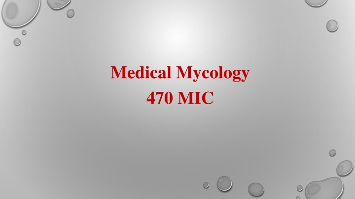 Fungal Microbiology Laboratory Procedures