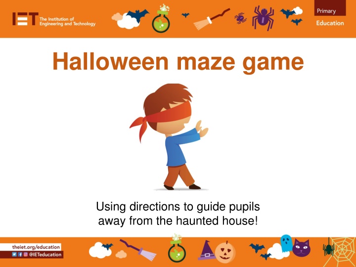 Halloween Maze Game - Interactive Educational Activity for Guiding Pupils