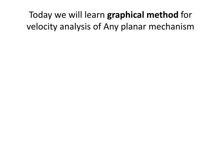 Graphical Method for Velocity Analysis of Planar Mechanisms